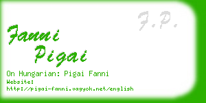 fanni pigai business card